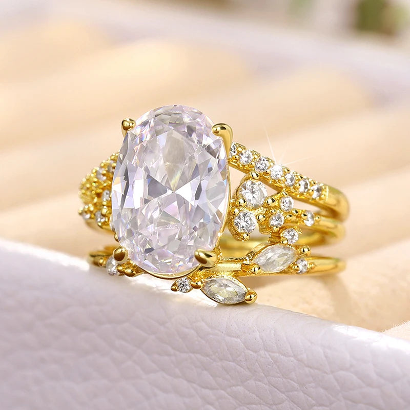 3-pezzi Light White Floral Anello
