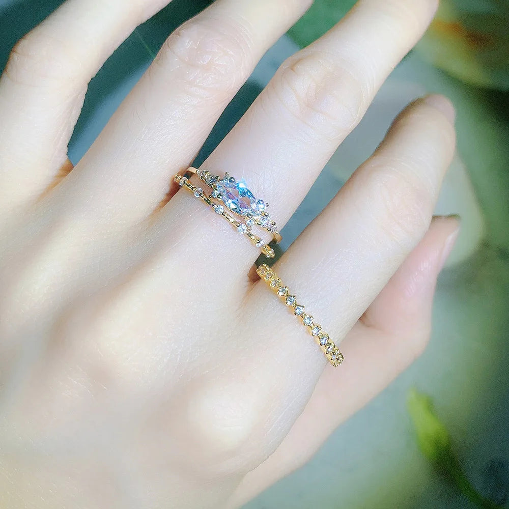 3-pezzi Classic Brilliant Anello