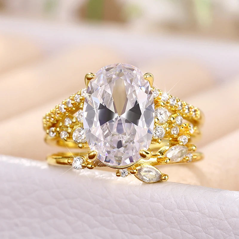 3-pezzi Light White Floral Anello