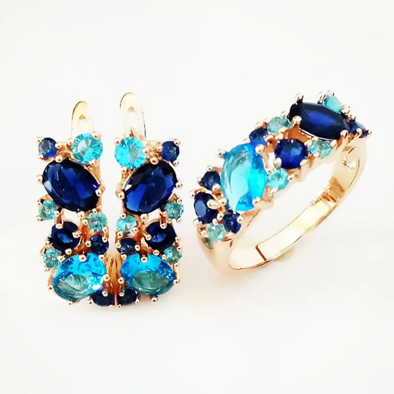 Set Ocean Blue Orecchini & Anello