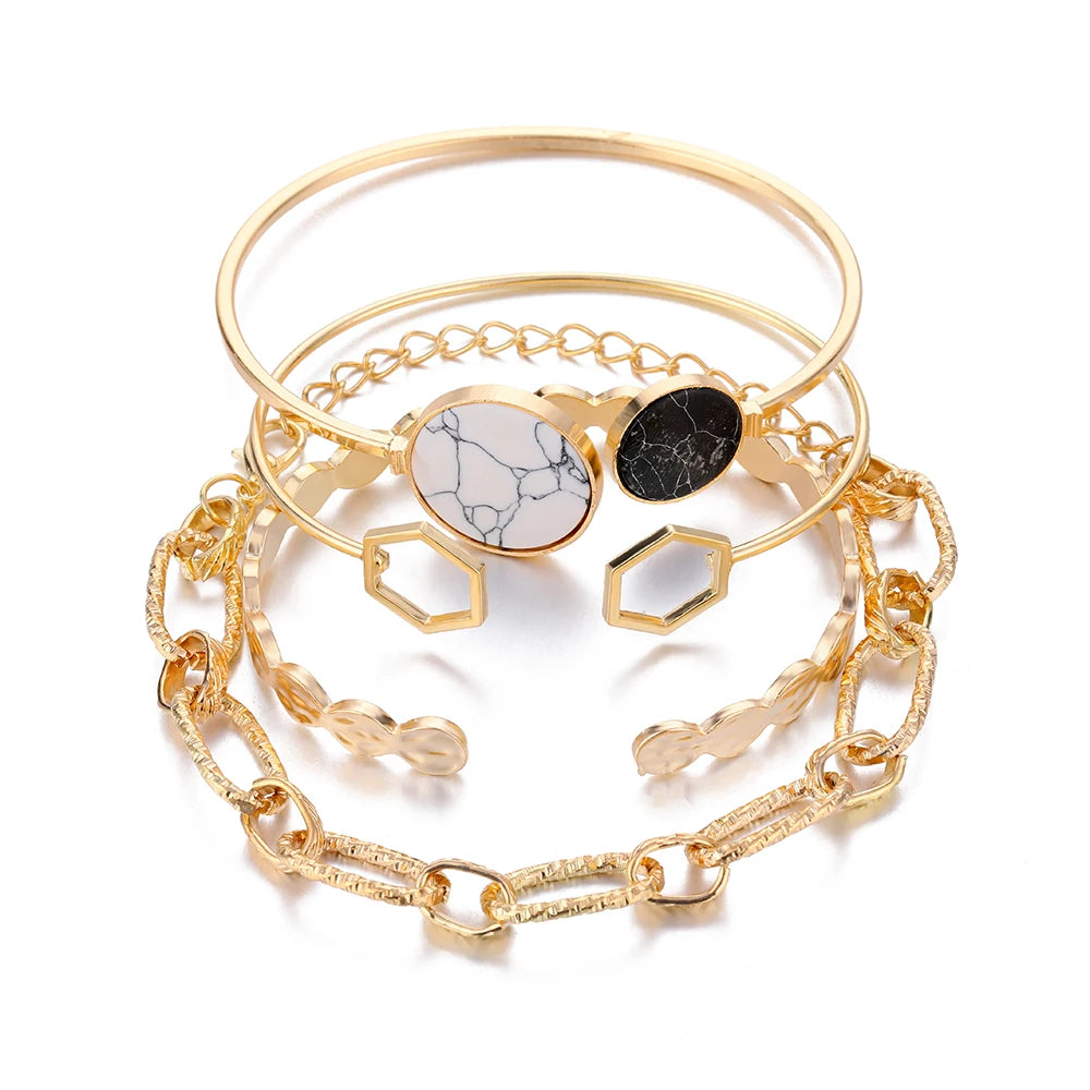 Classic Gold Set di Bracciali