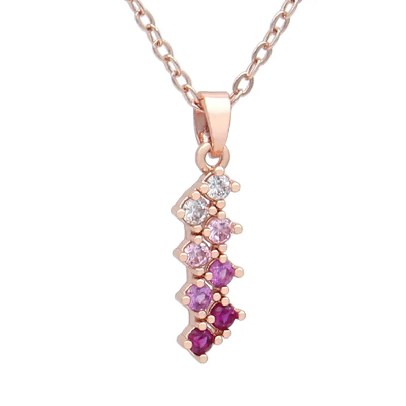 Pink Dangle Pendant Collana