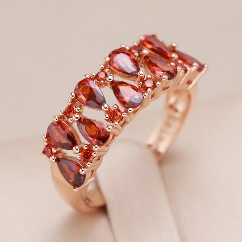 Autumn Water Drop Anello