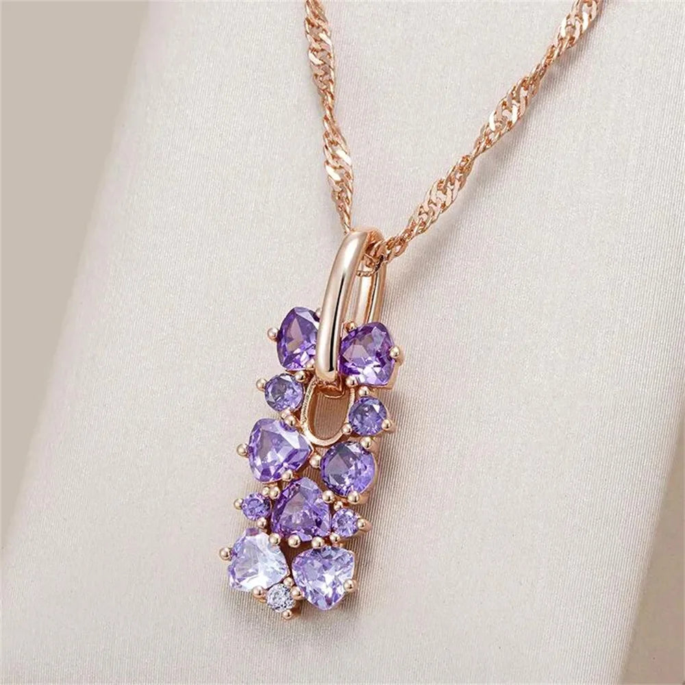 Purple Wisteria Empress Collana