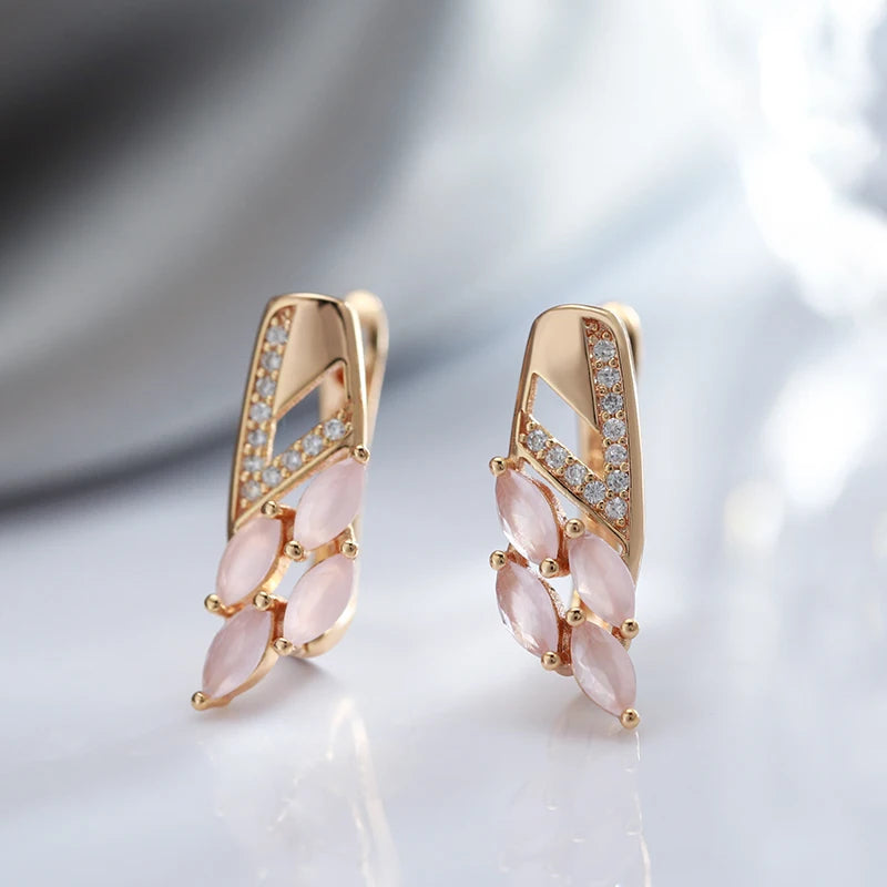 Set Natural Rose Leaf Orecchini & Anello