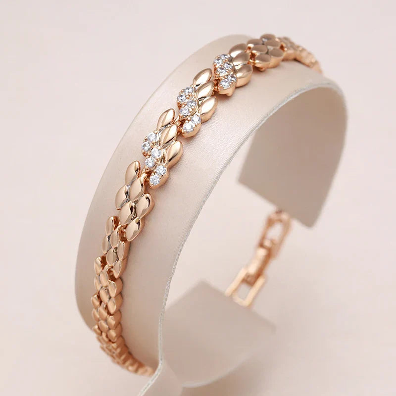 White Leaf Zircon Bracciale