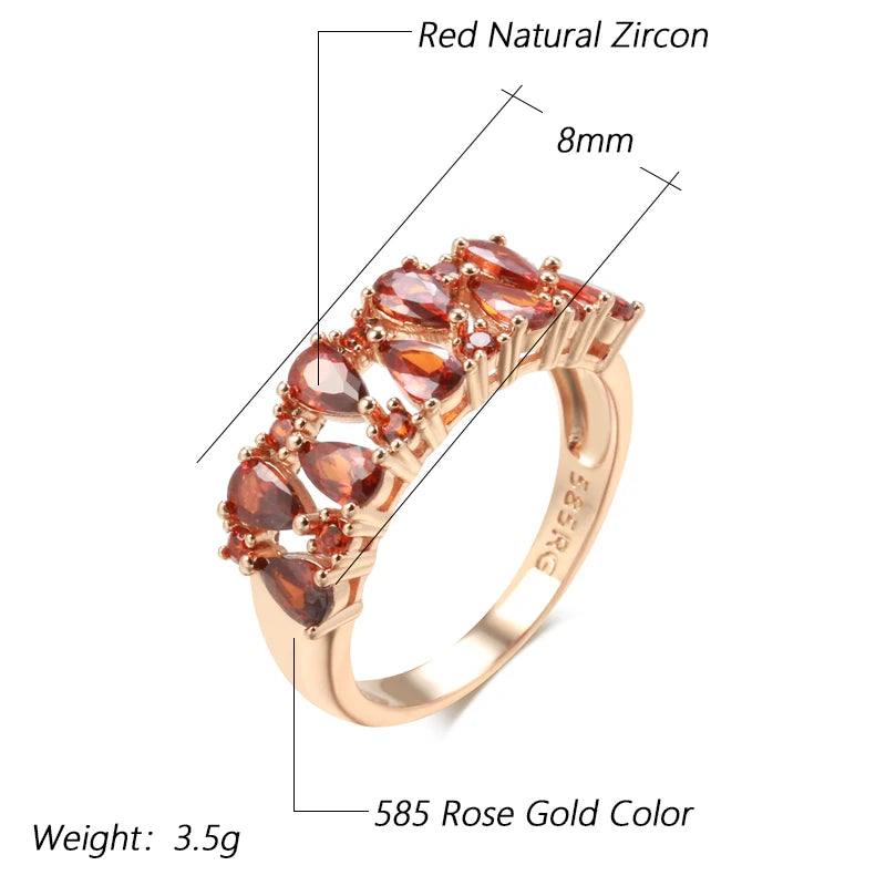 Autumn Water Drop Anello
