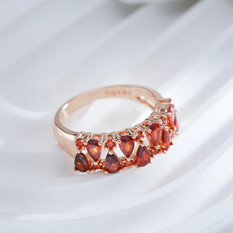 Autumn Water Drop Anello