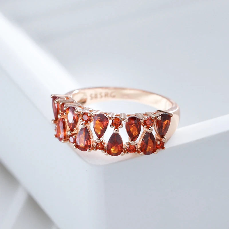 Autumn Water Drop Anello