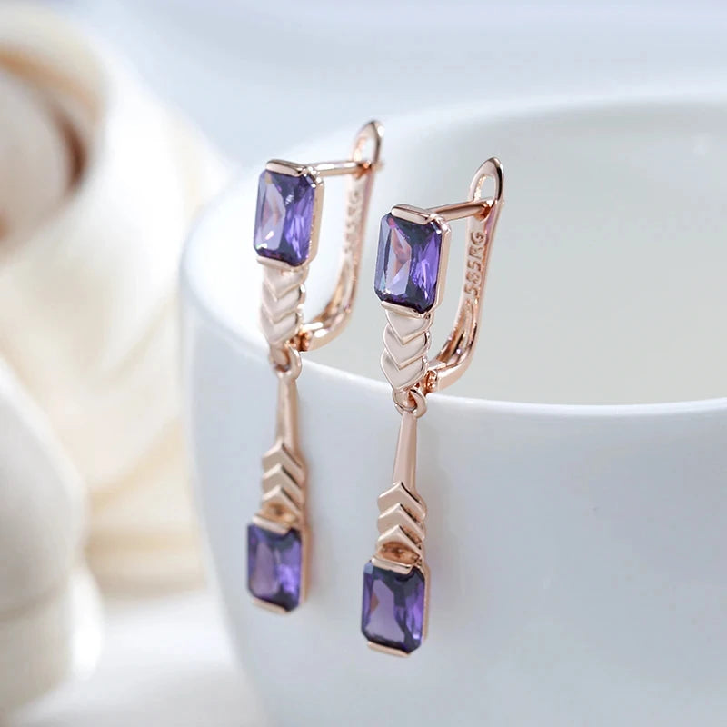 Set Purple Snake Orecchini & Anello