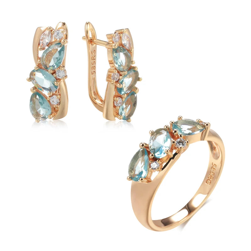 Set Light BLue Sky Orecchini & Anello