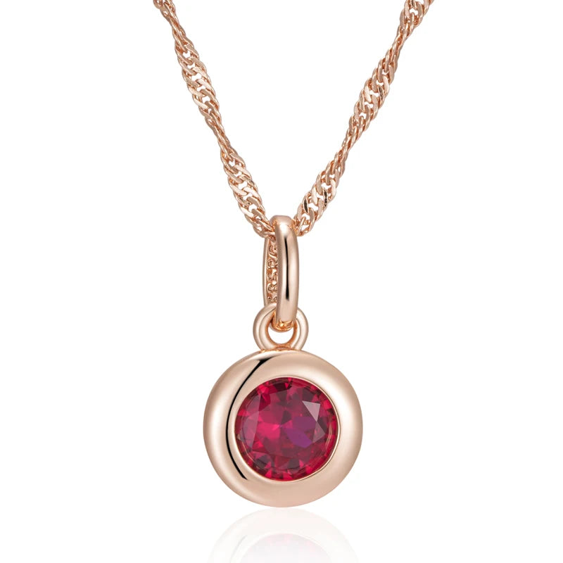 Deep Red Round Collana