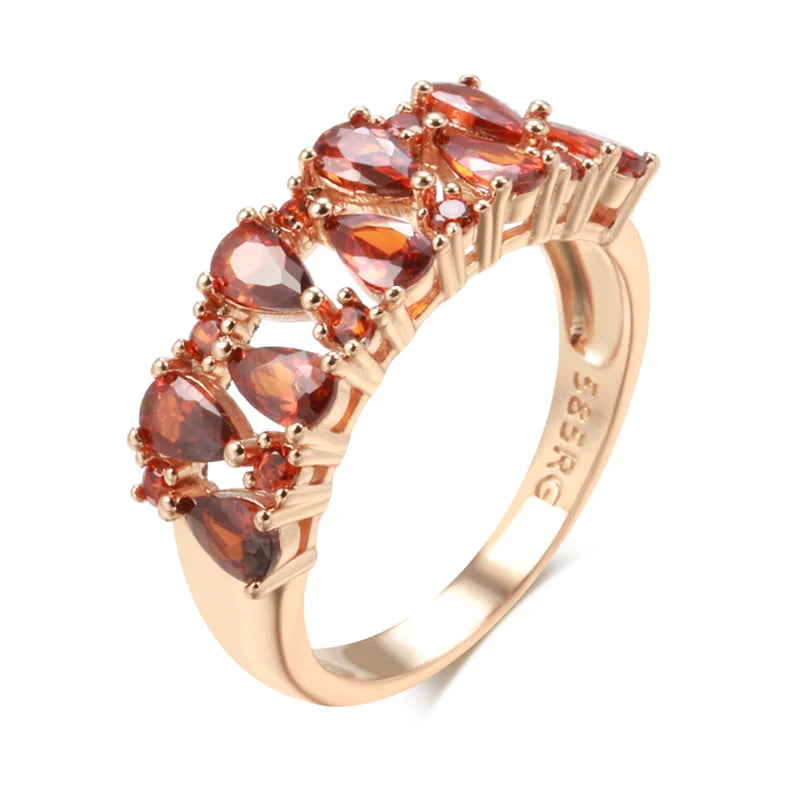 Autumn Water Drop Anello