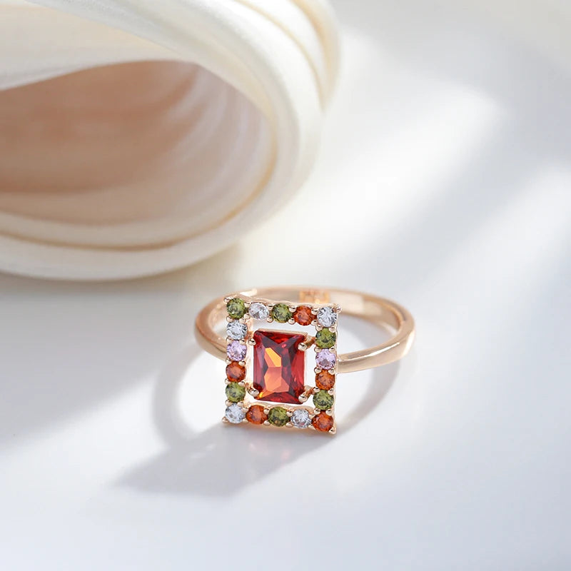 Garden Rose Square Anello