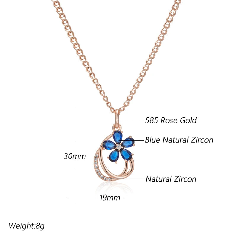 Ocean Blue Flowers Collana